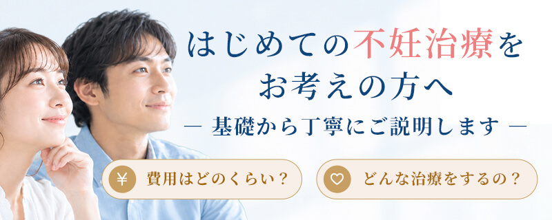 はじめての不妊治療をお考えの方へー 基礎から丁寧にご説明します ー